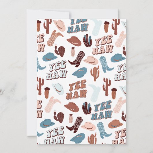 Blue First Rodeo Einladung (Rückseite)