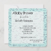 Blue Fish Baby Dusche Einladung (Rückseite)