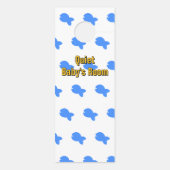 Blue Fish Baby Schlafen Türanhänger (Rückseite)
