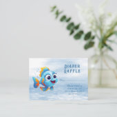 Blue Fish Baby Shooting Card Begleitkarte (Stehend Vorderseite)