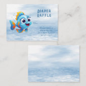Blue Fish Baby Shooting Card Begleitkarte (Vorne/Hinten)