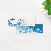 Blue Fish Coral Wedding Drinks Tickets (Schreibtisch)