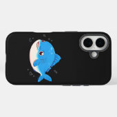 Blue Fish Drawing, Cartoon Style Case-Mate iPhone Hülle (Rückseite (Horizontal))