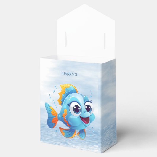 Blue Fish Favor Box Geschenkschachtel (Geöffnet)