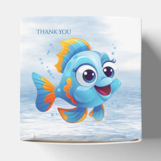 Blue Fish Favor Box Geschenkschachtel (Oben)