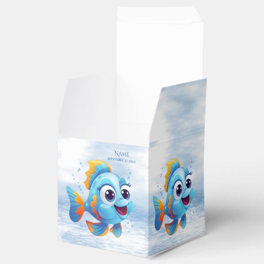 Blue Fish Favor Box Geschenkschachtel (Geöffnet)