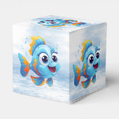 Blue Fish Favor Box Geschenkschachtel (Rückseite)