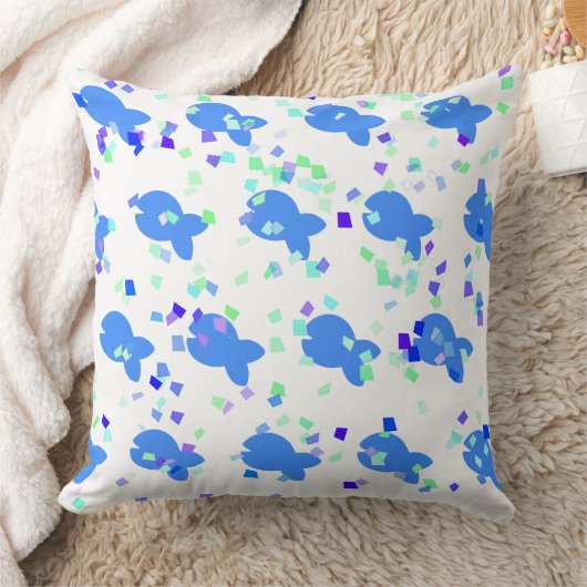 Blue Fish  Kissen (Decke)