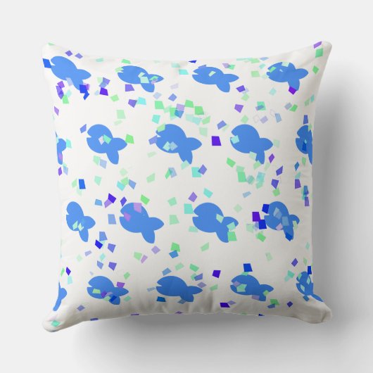 Blue Fish  Kissen (Rückseite)