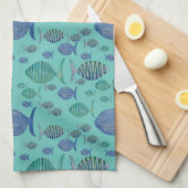 Blue Fish Kitchtuch Geschirrtuch (Viertel Falte)