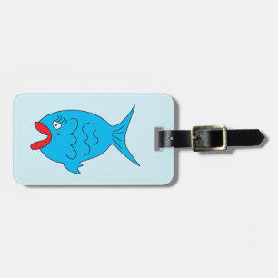 Blue Fish Luggage Tag Gepäckanhänger