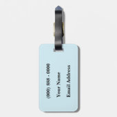 Blue Fish Luggage Tag Gepäckanhänger (Rückseite vertikal)