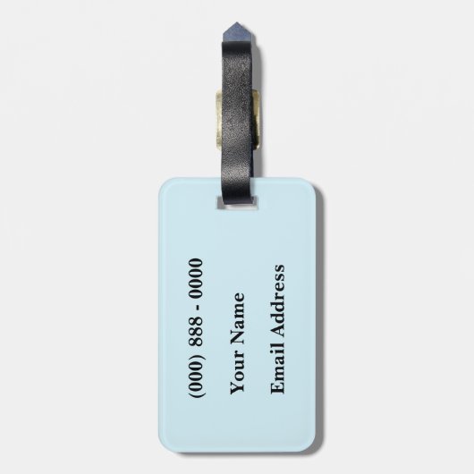 Blue Fish Luggage Tag Gepäckanhänger (Rückseite vertikal)