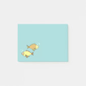 Blue Fish Motif Post-It Notes Klebezettel (Vorderseite)