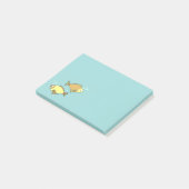 Blue Fish Motif Post-It Notes Klebezettel (angewinkelt)