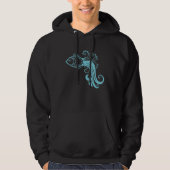 Blue fish Pattern Hoodie (Vorderseite)