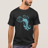Blue fish Pattern T-Shirt (Vorderseite)