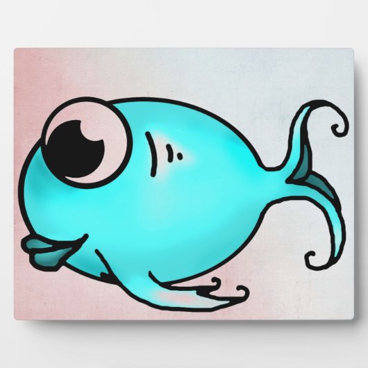 Blue Fish Plaque Fotoplatte (Vorderseite)
