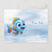 Blue Fish Postcard Postkarte (Vorderseite)