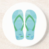 Blue Fish Summer Beach Flip Flops Coaster Getränkeuntersetzer (Vorne)