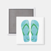Blue Fish Summer Beach Flip Flops Magnet (Vorderseite/Rückseite)