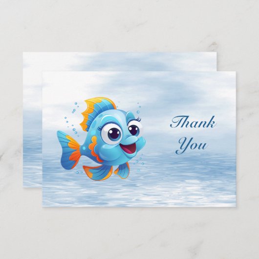 Blue Fish Vielen Dank Karte (Vorne/Hinten)