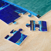 Blue Fishing Boat at Essaouira Harbor Puzzle (Seite)