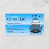 Blue Fishing Boote Charter Services Guide Bootfahr Visitenkarte (Vorderseite)