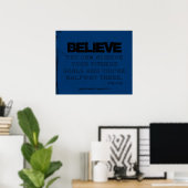 Blue Fitness Poster - Glaube!! (Heimbüro)