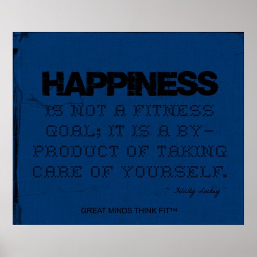 Blue Fitness Poster - Glück! (Vorne)