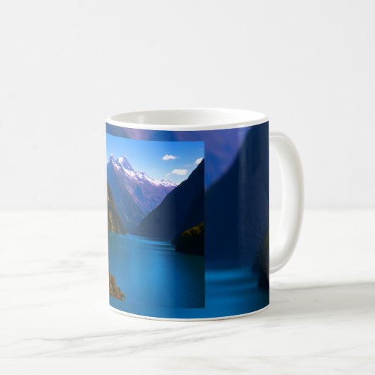 Blue Fjord Tranquility Kaffeetasse (VorderseiteRechts)