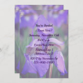 Blue Flag Iris Blume Party Einladung (Vorne/Hinten)
