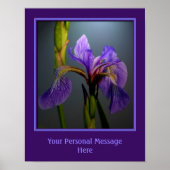 Blue Flag Iris Blume Personalisiert Poster (Vorne)