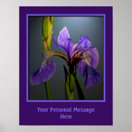 Blue Flag Iris Blume Personalisiert Poster