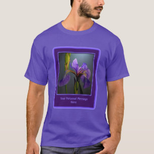 Blue Flag Iris Blume Personalisiert T-Shirt