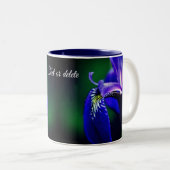 Blue Flag Iris Blume Personalisiert Zweifarbige Tasse (VorderseiteRechts)