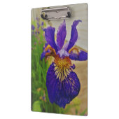 Blue Flag Iris Fleur de Lys French Canada Quebec Klemmbrett (Links)