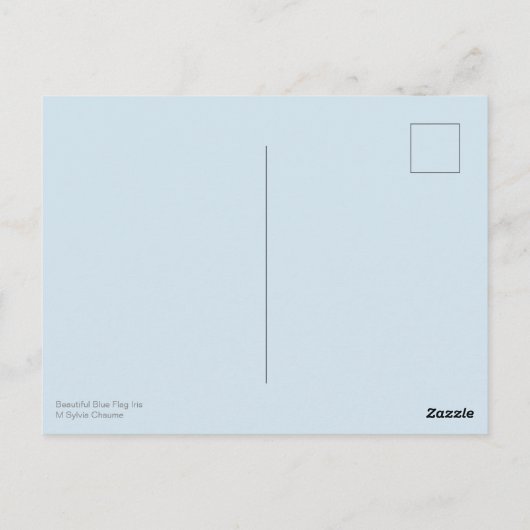 Blue Flag Iris Fleur de Lys French Canada Quebec Postkarte (Rückseite)