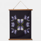 Blue Flag Iris Flower Abstract Wandteppich Mit Holzrahmen (Vorderseite)