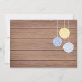 Blue Flags n Fluffs - Einladung zur Kinderdusche (Rückseite)