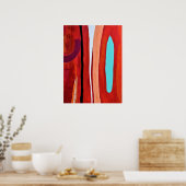 Blue Flame 18 x 24 Poster (Küche)