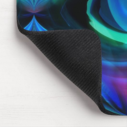 Blue Flame Abstrakt Mousepad (Ecke)