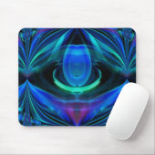 Blue Flame Abstrakt Mousepad (Mit Mouse)
