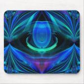 Blue Flame Abstrakt Mousepad (Vorne)