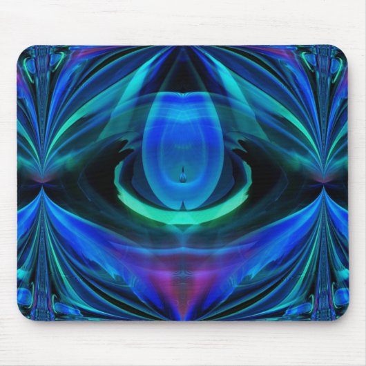 Blue Flame Abstrakt Mousepad (Vorne)