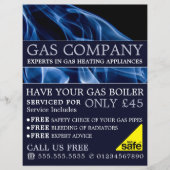 Blue Flame, Gas Engineer und Lieferantenwerbung Flyer (Vorne)