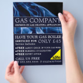 Blue Flame, Gas Engineer und Lieferantenwerbung Flyer (Hand)