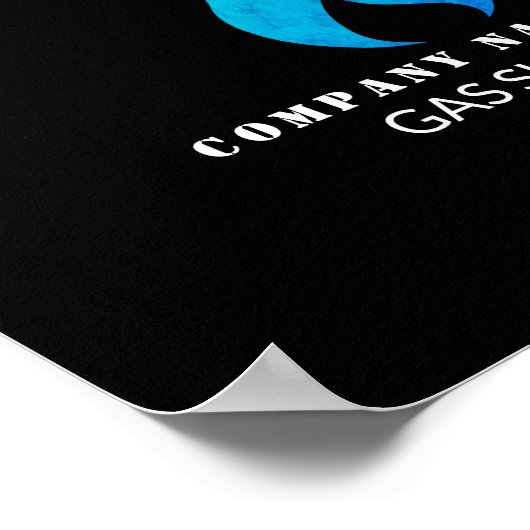 Blue Flame, Gasingenieur und Lieferant Poster (Ecke)