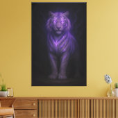 Blue Flame Guardian White Tiger – Standing Divine  Leinwanddruck (Insitu (Wohnzimmer))