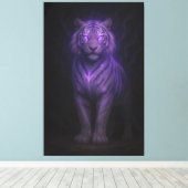 Blue Flame Guardian White Tiger – Standing Divine  Leinwanddruck (Insitu (Holzboden))